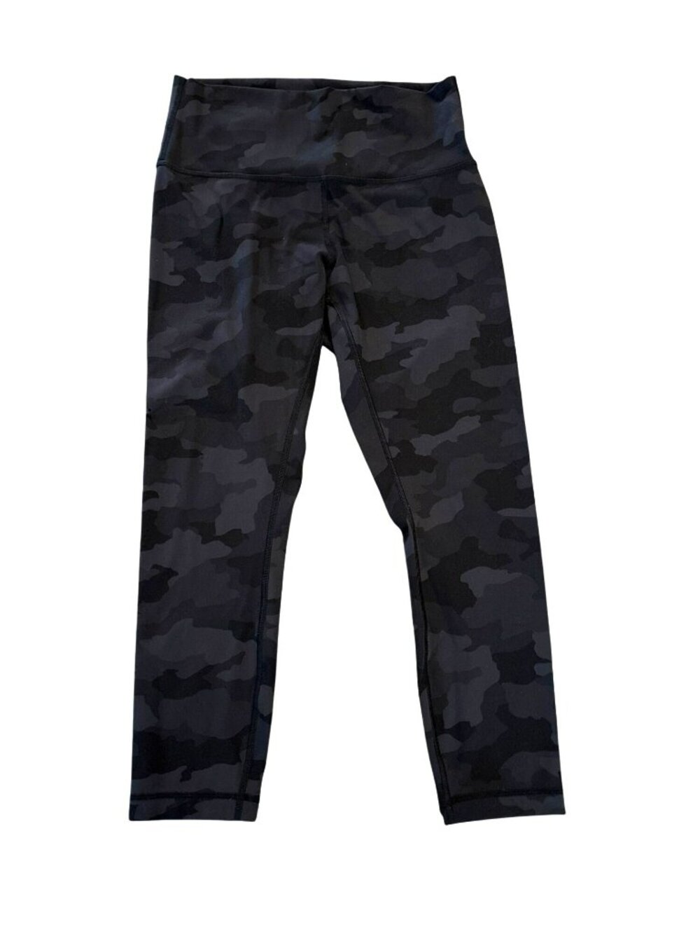 Lululemon Wunder Under HR Crop Leggings Incognito Camo Multi Grey Size 8 W6BHKS